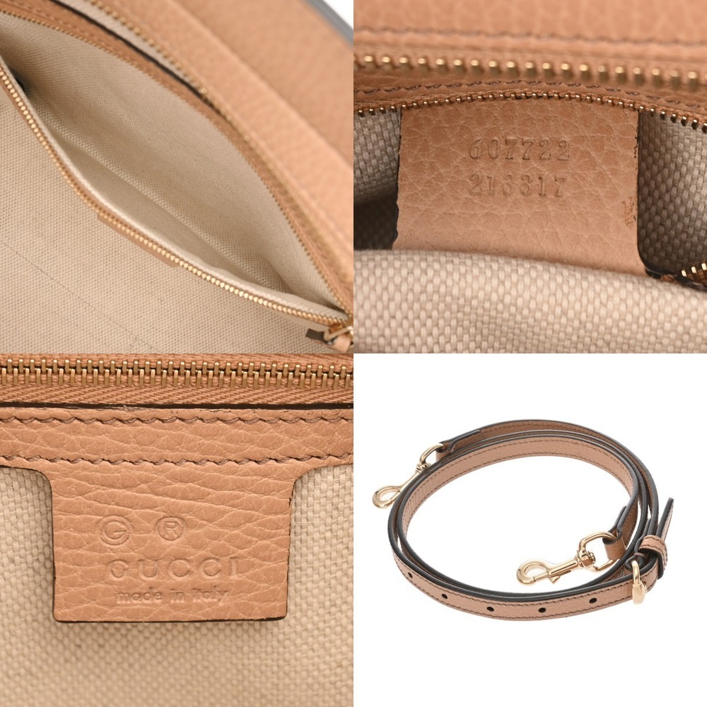 GUCCI Soho Interlocking Beige Tan Calfskin Handbag - Picture 10 of 10